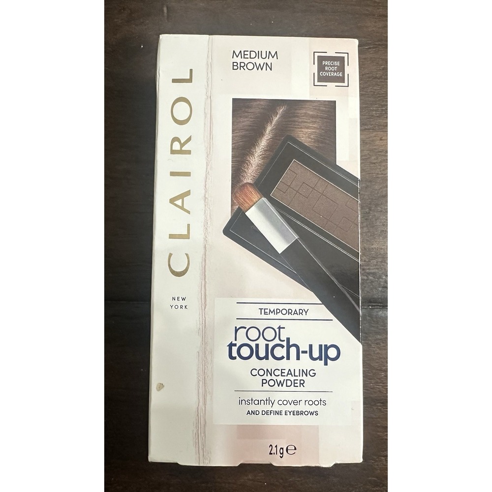 Lot/2 Clairol Root Touch-Up Concealing Powder Medium Brown & Dark Brown NEW